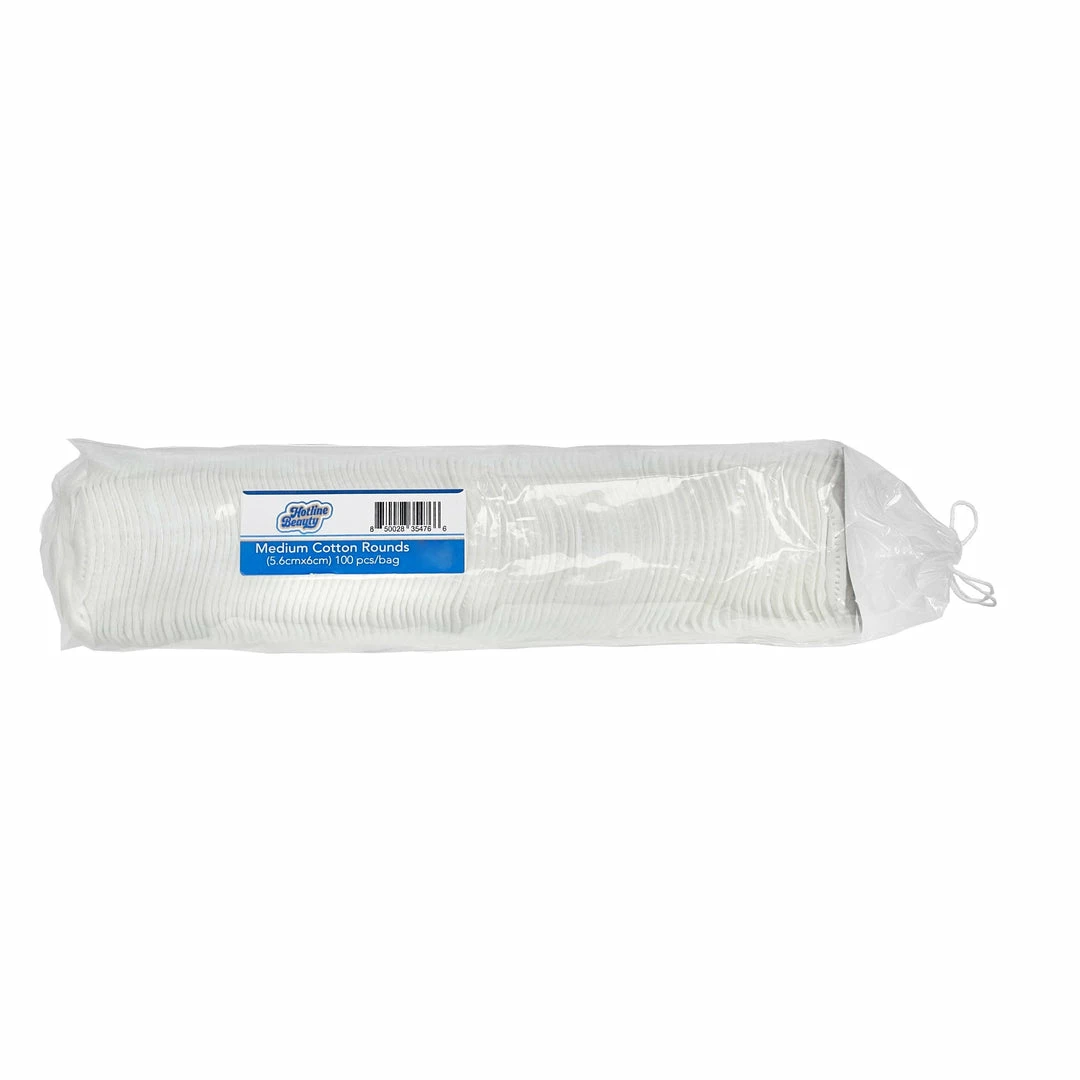 2" Medium Cotton Rounds | 100 Pack | HOTLINE BEAUTY