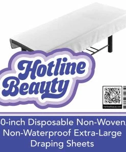 HOTLINE BEAUTY 40-inch Disposable Non-Woven/Non-Waterproof Extra-Large Draping Sheets | 40 X 80 Inches | 25 Pack