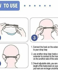 HUINI Adjustable Silicone Mask Extender/Ear Saver | 4 PCS Miscellaneous Equipment