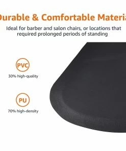 SSW Anti-Fatigue Floor Mat | Black | Semi Circle | 7/8 In. Thick