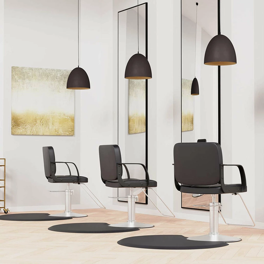 SSW Anti-Fatigue Floor Mat | Black | Semi Circle | 7/8 In. Thick