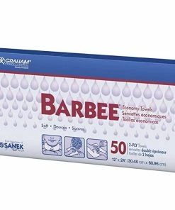 PRODUCTS Barbee Economy Towels | 50 Pieces | Super Absorbent 2 Ply | GRAHAM BEAUTY