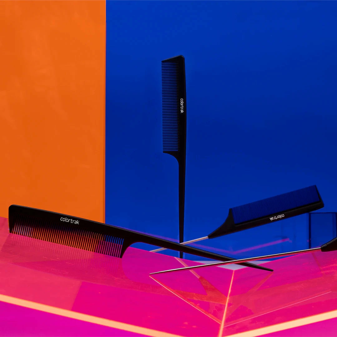 Carbon Fiber Combs | 2PK Black | 7048-2PK | COLORTRAK Combs & Brushes