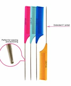 Combs & Brushes Carbon Fiber Combs | 4PK | 7014-4PK | COLORTRAK