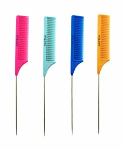 Combs & Brushes Carbon Fiber Combs | 4PK | 7014-4PK | COLORTRAK