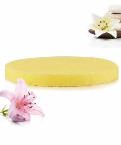 Spa Compressed Facial Sponge | Yellow | 12 Pack | HOTLINE BEAUTY