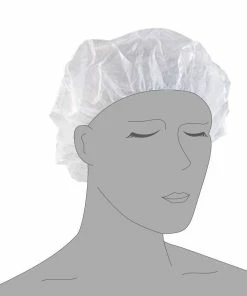 HUINI Crinkled Hair Net/Mob/Cap (White, 200 Pcs/pack) Personal Care