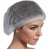 HUINI Crinkled Hair Net/Mob/Cap (White, 200 Pcs/pack) Personal Care