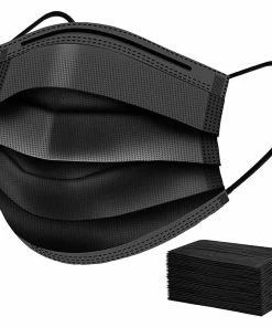 SSW Disposable Face Masks | Black | 50 PCS | 5 X 10-Packs