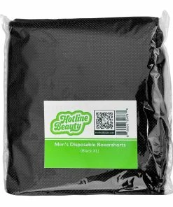 HOTLINE BEAUTY Spa Men's Disposable Boxershorts | Black | XL