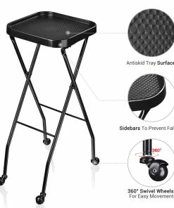 SSW SF-001 | Professional Salon Folding Trolley/Tray/Cart On Wheels