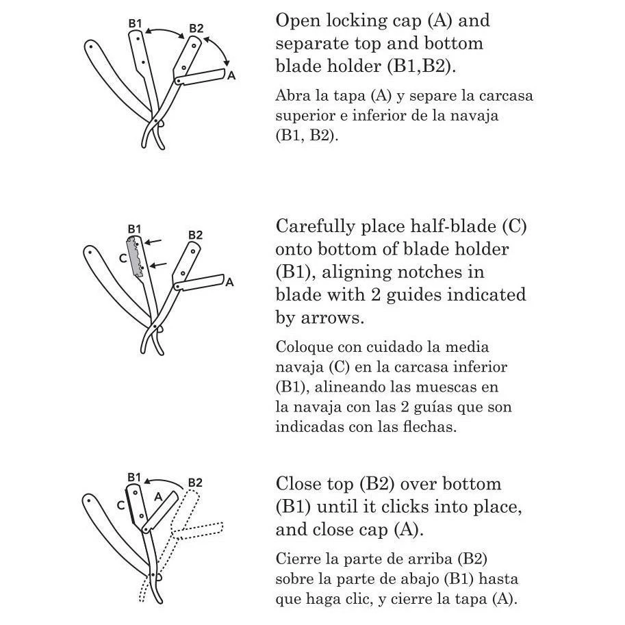 DIANE Diane By Fromm Stainless Steel Straight Razor | D76