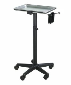 SSW Trolleys And Stools T-011B | Professional Aluminum Salon Rolling Utility Tray
