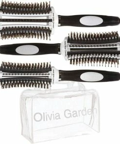 OLIVIA GARDEN ThermoActive Ionic Boar Combo Bag Combs & Brushes